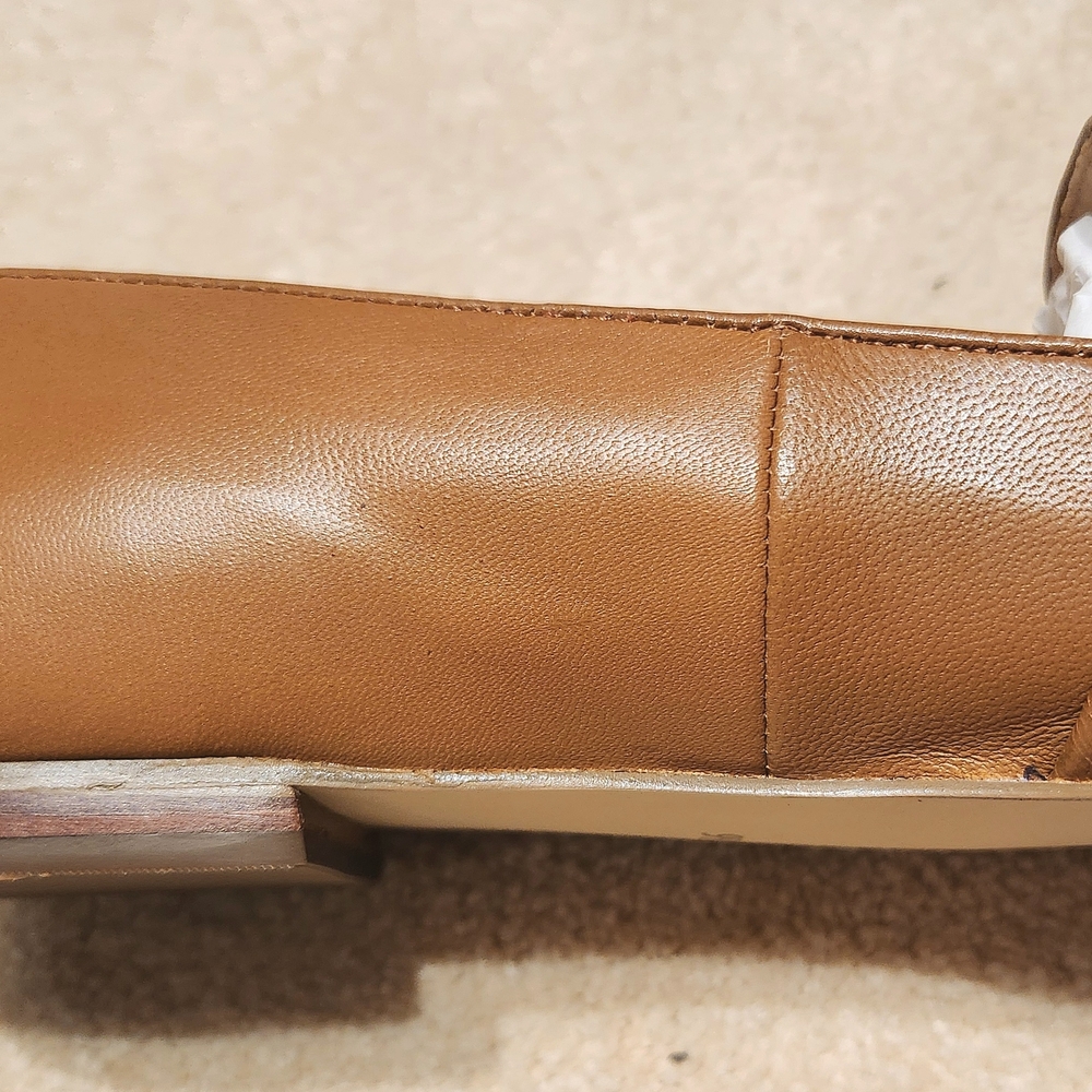 Talbots Ryan Twist Havana Tan Leather Loafers 9.5M NWT - Picture 4 of 8